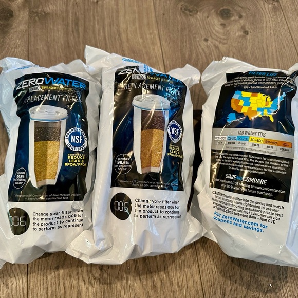 Zero Water 10 cup Water Filtration Pitcher - Blue with 3 new filters - Picture 4 of 4